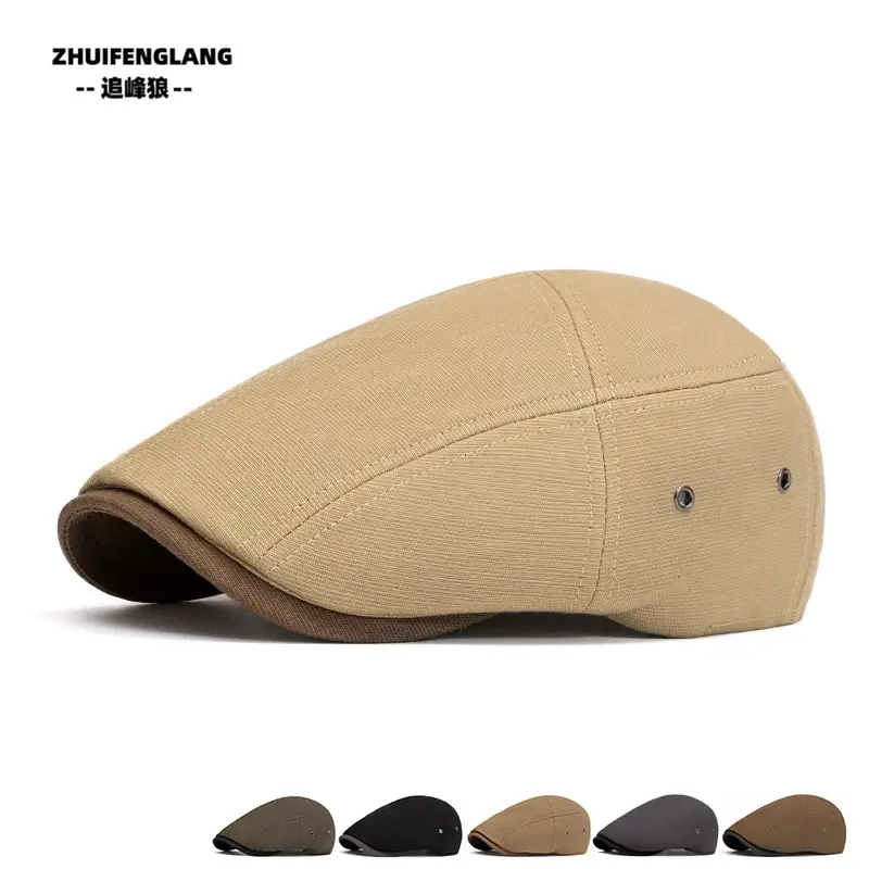 Men's Washed Cotton Peaked Hat Solid Color — feature 62