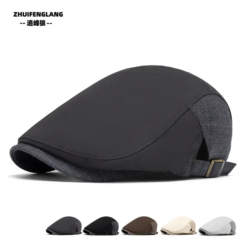 Men's Washed Cotton Peaked Hat Solid Color — feature 68