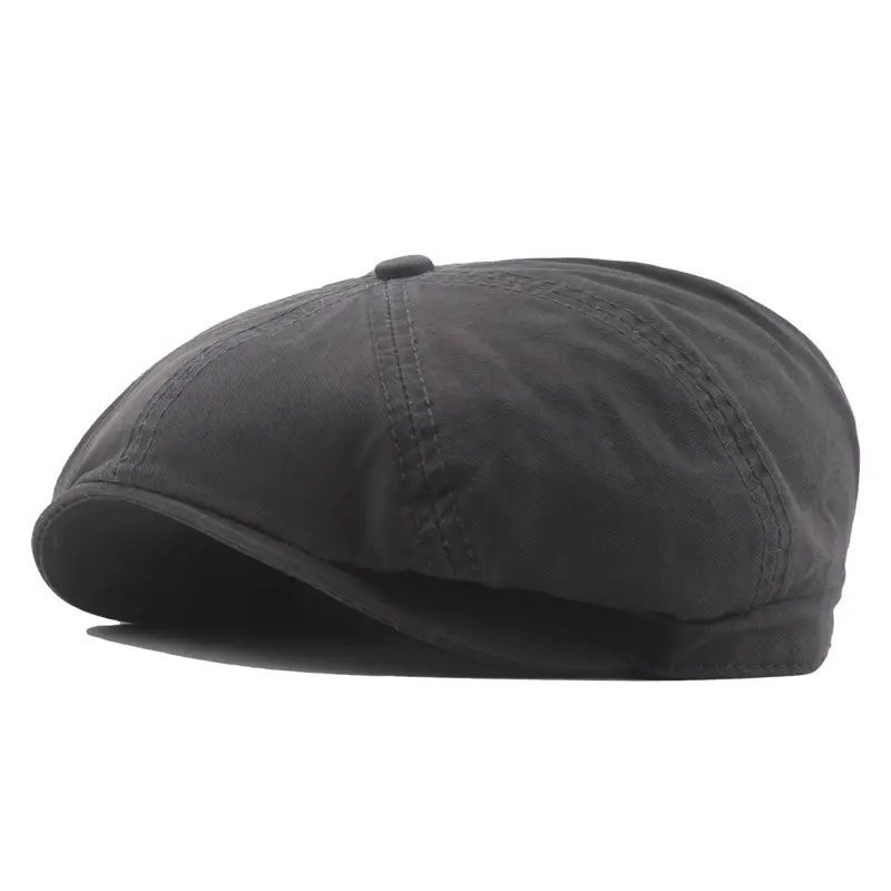 Men's Washed Cotton Peaked Hat Solid Color - Image 3