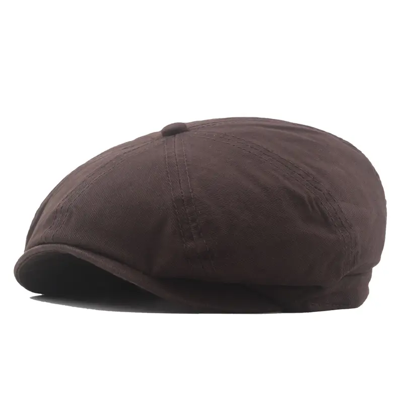 Men's Washed Cotton Peaked Hat Solid Color - Image 5