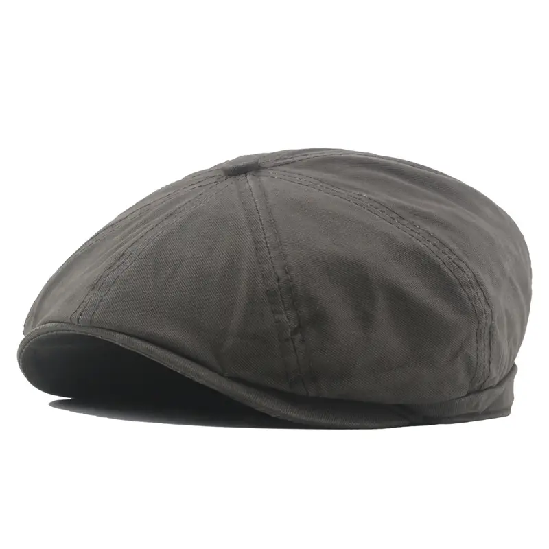 Men's Washed Cotton Peaked Hat Solid Color - Image 6