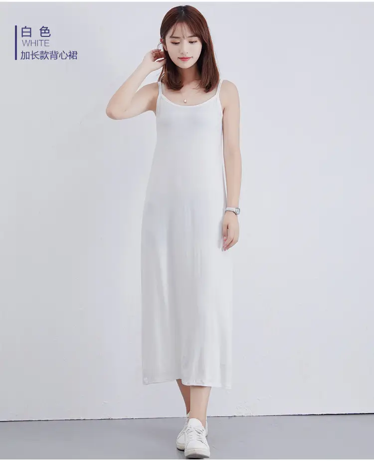 Black Modal Sleeveless Dress Vest Mid Length Plus Size — feature 53