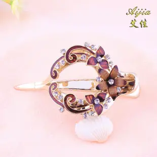 Blue Floral Diamond Hair Combs for Women — feature 8