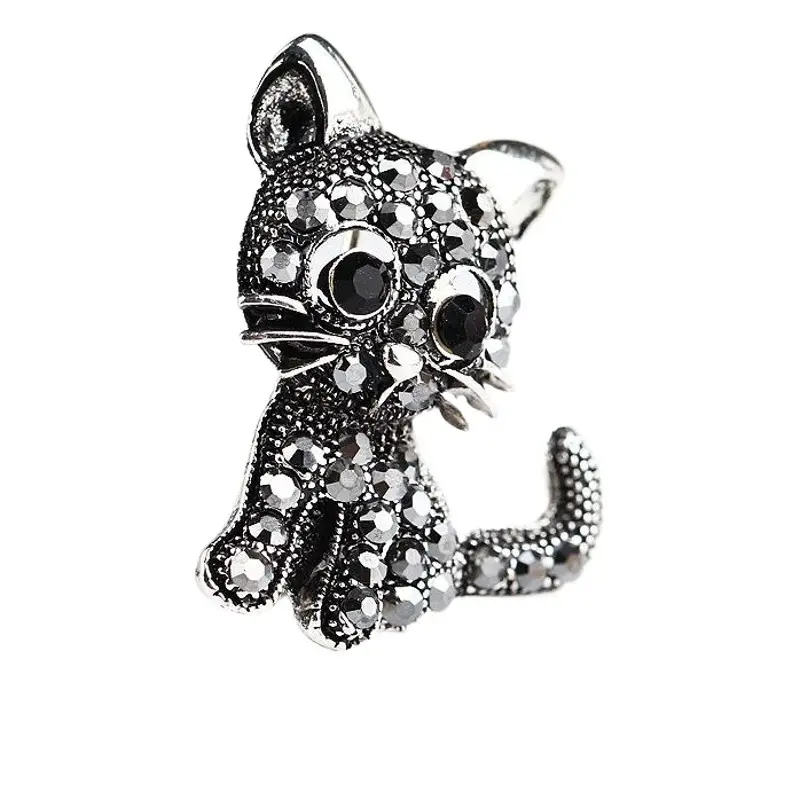 Retro Black Kitten Pin Brooch XZ4458
