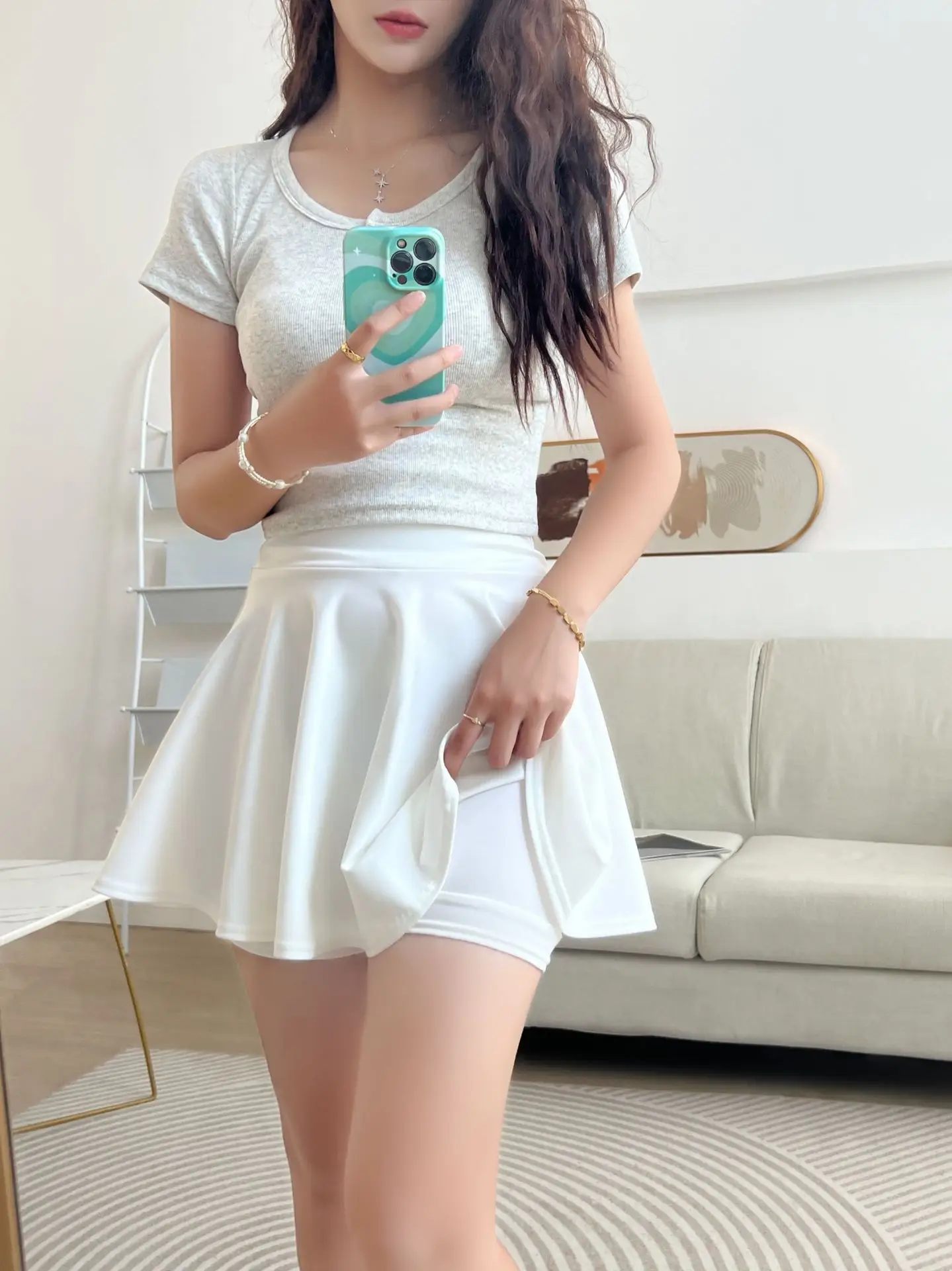 Black Cat Large Women's Anti-Scratch High Waist Shorts - Image 8