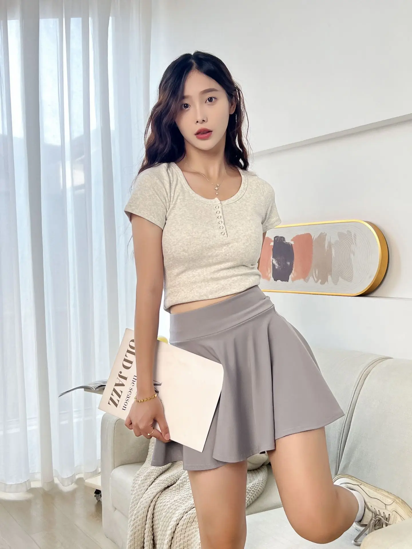 Black Cat Large Women's Anti-Scratch High Waist Shorts - Image 21