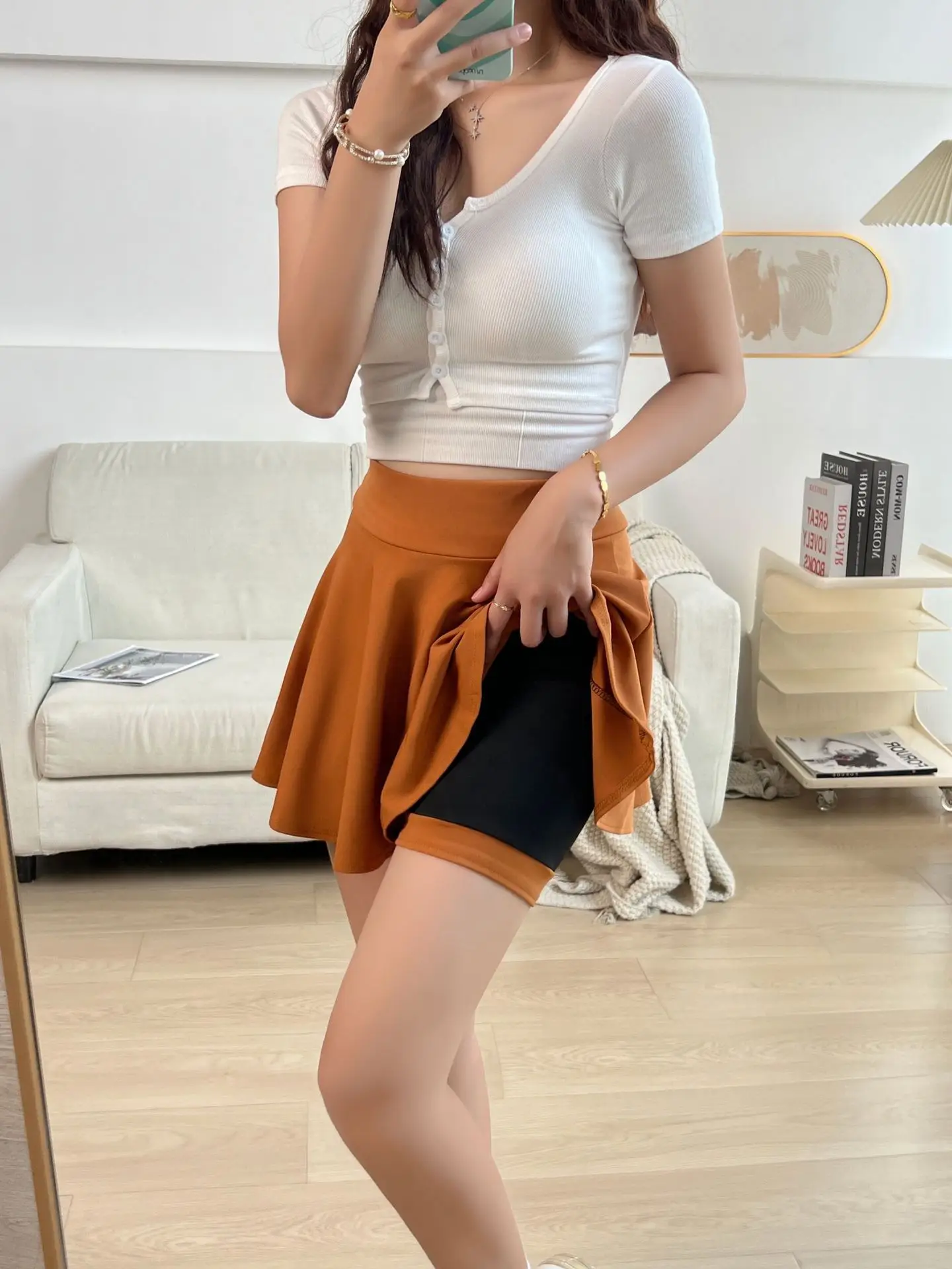Black Cat Large Women's Anti-Scratch High Waist Shorts - Image 11
