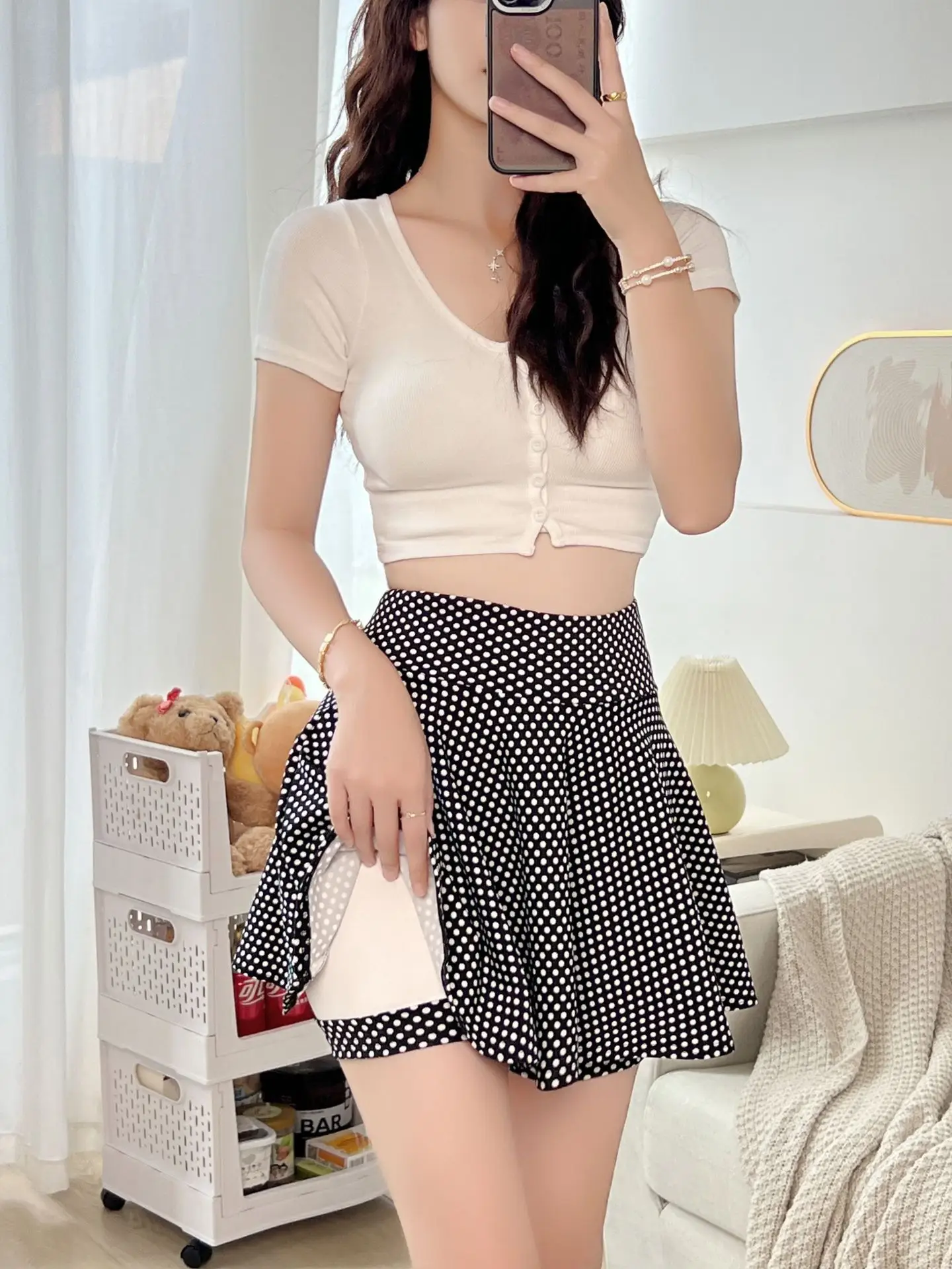 Black Cat Large Women's Anti-Scratch High Waist Shorts - Image 14