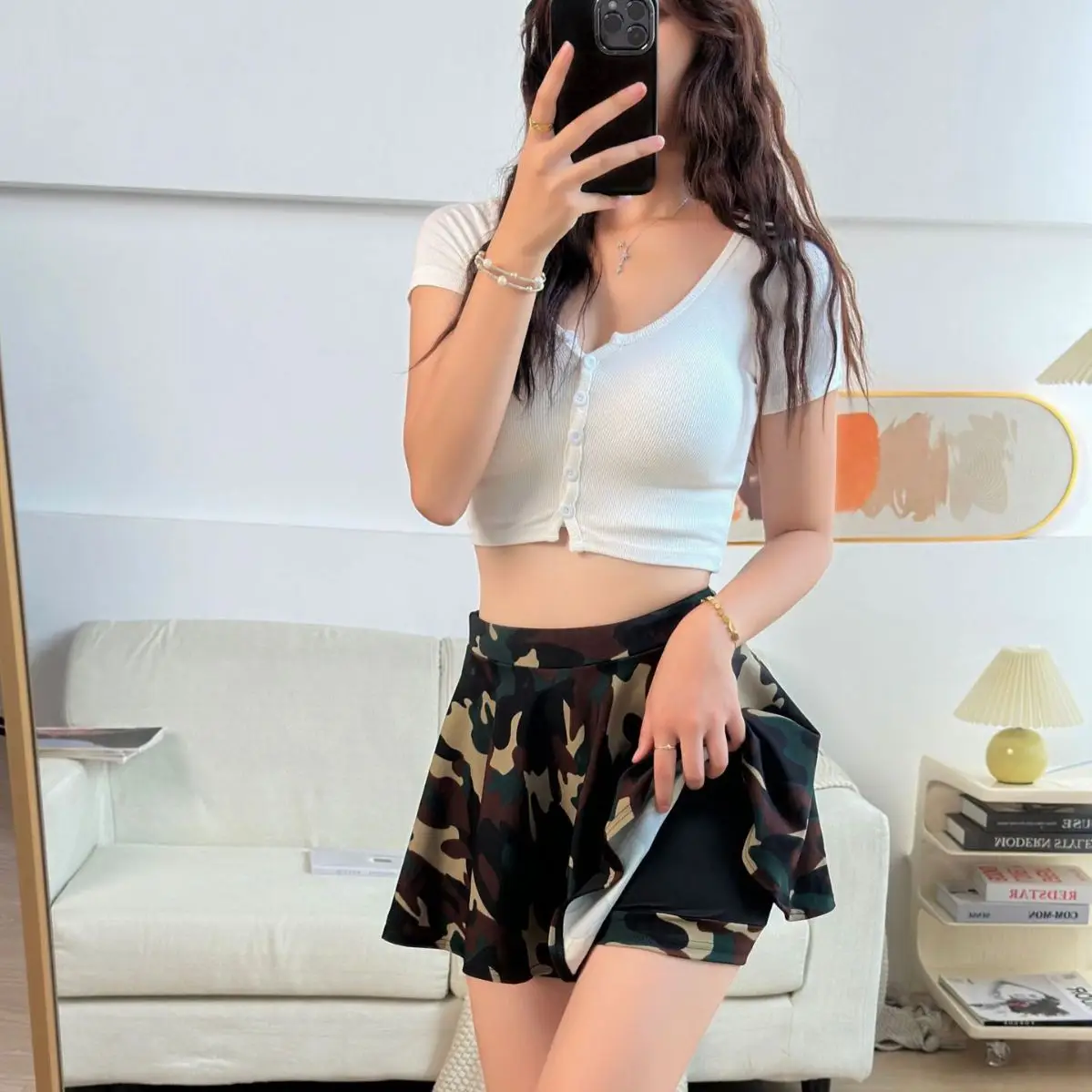 Black Cat Large Women's Anti-Scratch High Waist Shorts - Image 18