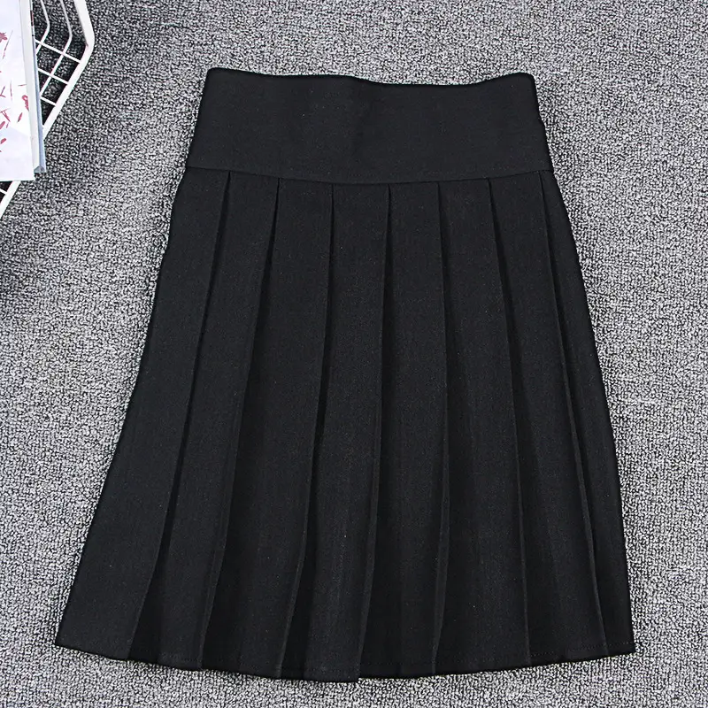 Spot Japanese Pleated Skirt Macaron Solid High Waist - Image 3