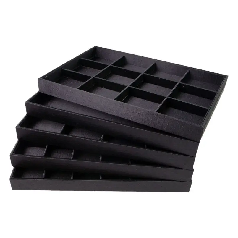 Branded 4-Layer Jewelry Display Box with 56 Hooks