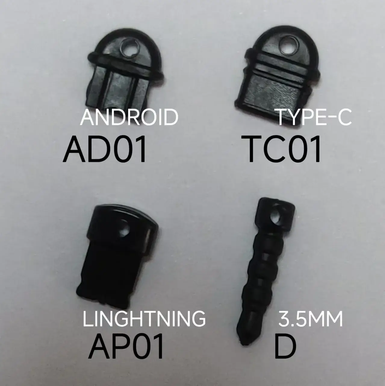 Type-C Android Lightning Plug Dust Plug White