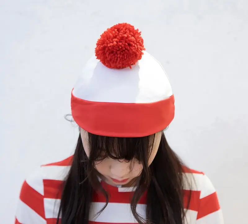 Halloween Anime Couple Costume Smart Wally Red Striped — feature 10