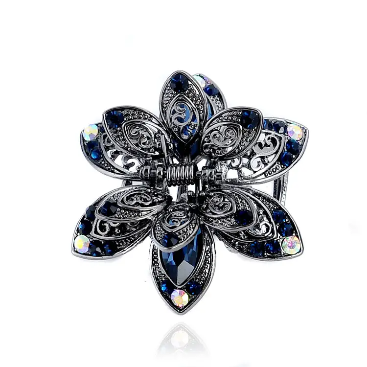 Crystal Drill Butterfly Hair Clip Red Silver - Image 9