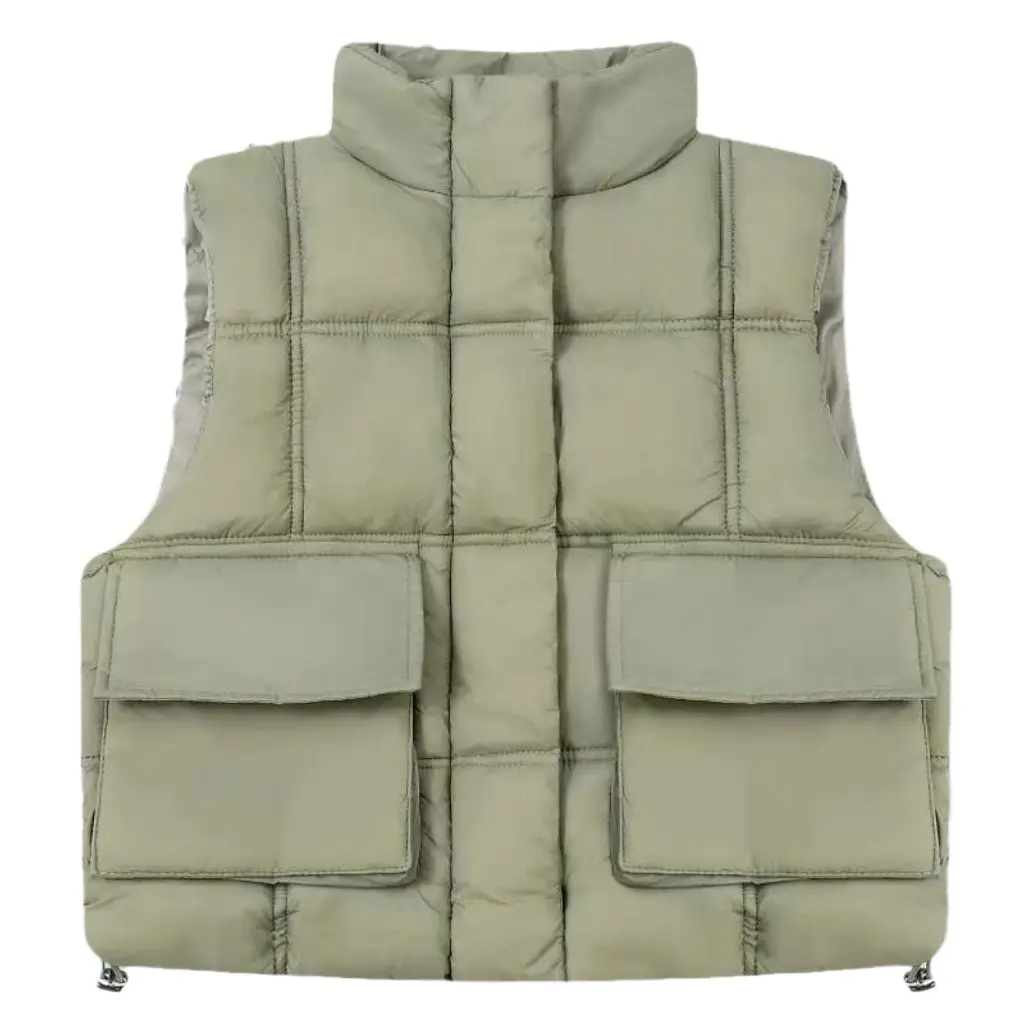 2025 Kids Down Vest Black Collar Sports Vest