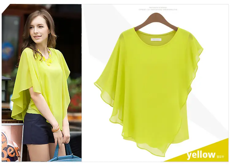 Black Ruffled Chiffon T-Shirt Women European American Commuter — feature 1