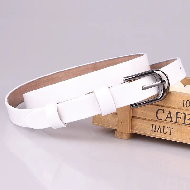 Women Genuine Leather Belt with Black Pin Buckle 627 - Image 3