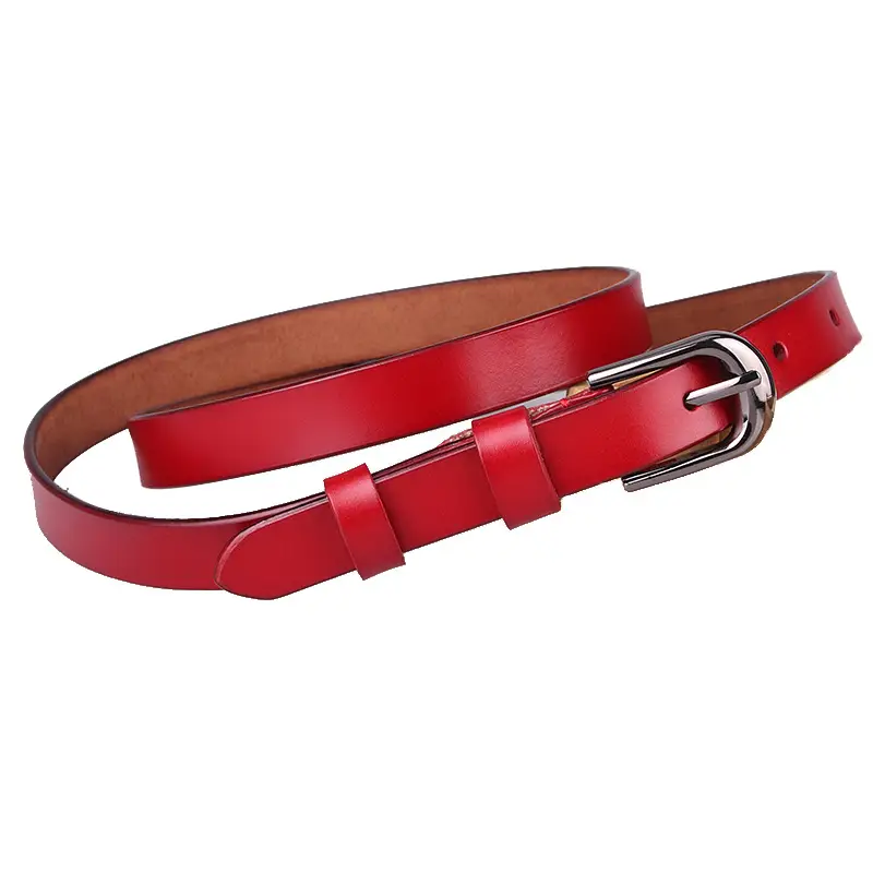 Women Genuine Leather Belt with Black Pin Buckle 627 - Image 6
