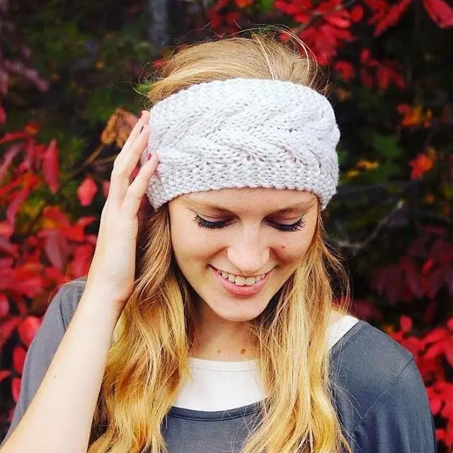 Pink Twist Knitted Wool Hair Band Ear Protector - Image 36