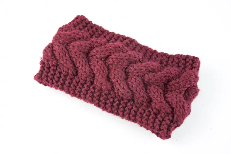 Pink Twist Knitted Wool Hair Band Ear Protector - Image 5