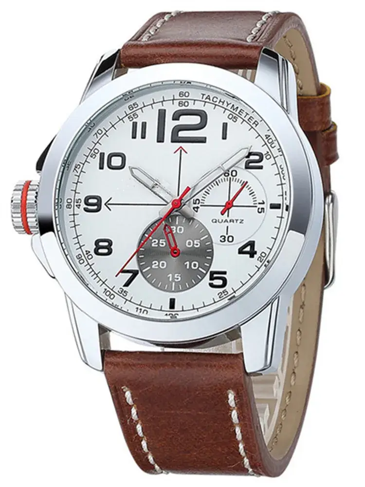 Men's Multi-Function Quartz Watches with Leather Belts - Image 7