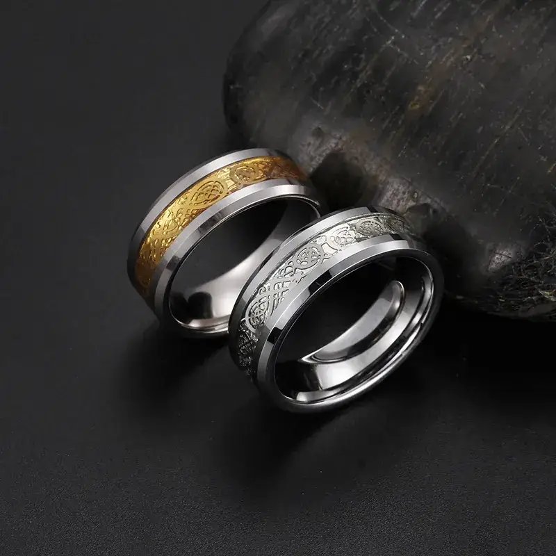 Tungsten Steel Dragon Ring for Men Women - Image 6