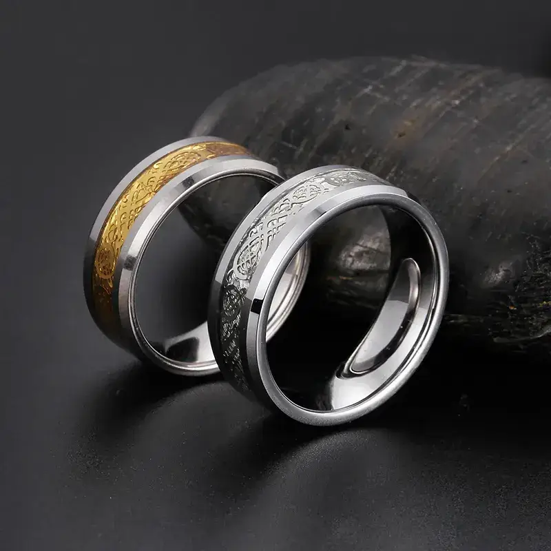 Tungsten Steel Dragon Ring for Men Women - Image 7