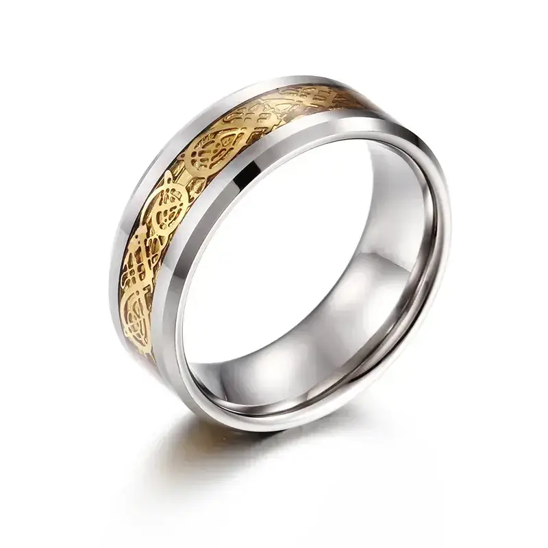 Tungsten Steel Dragon Ring for Men Women - Image 2