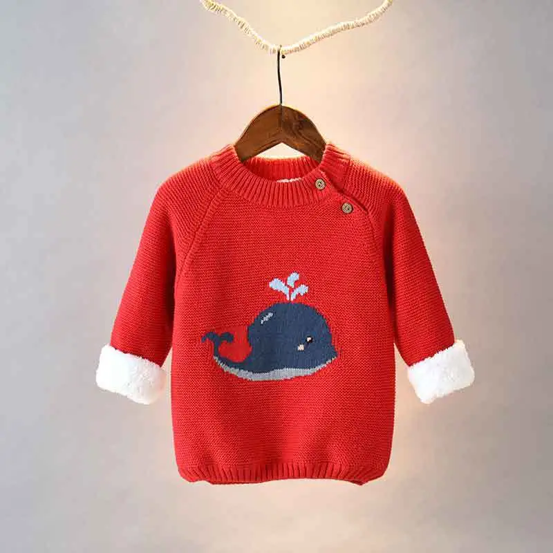 Boys' Yellow Whale Knit Sweater for Small Kids - Image 11