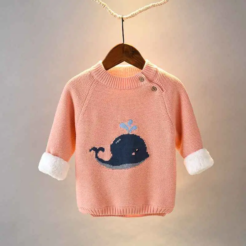 Boys' Yellow Whale Knit Sweater for Small Kids - Image 12