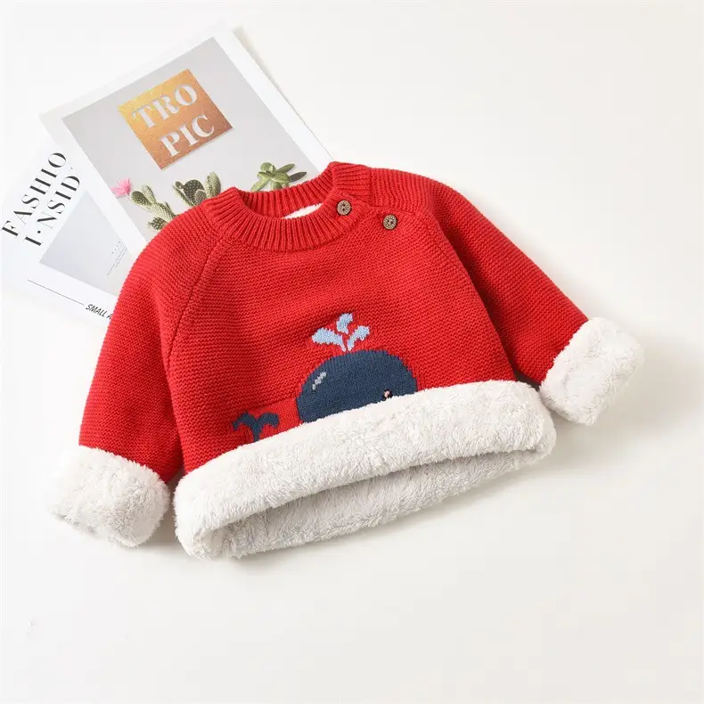 Boys' Yellow Whale Knit Sweater for Small Kids - Image 2