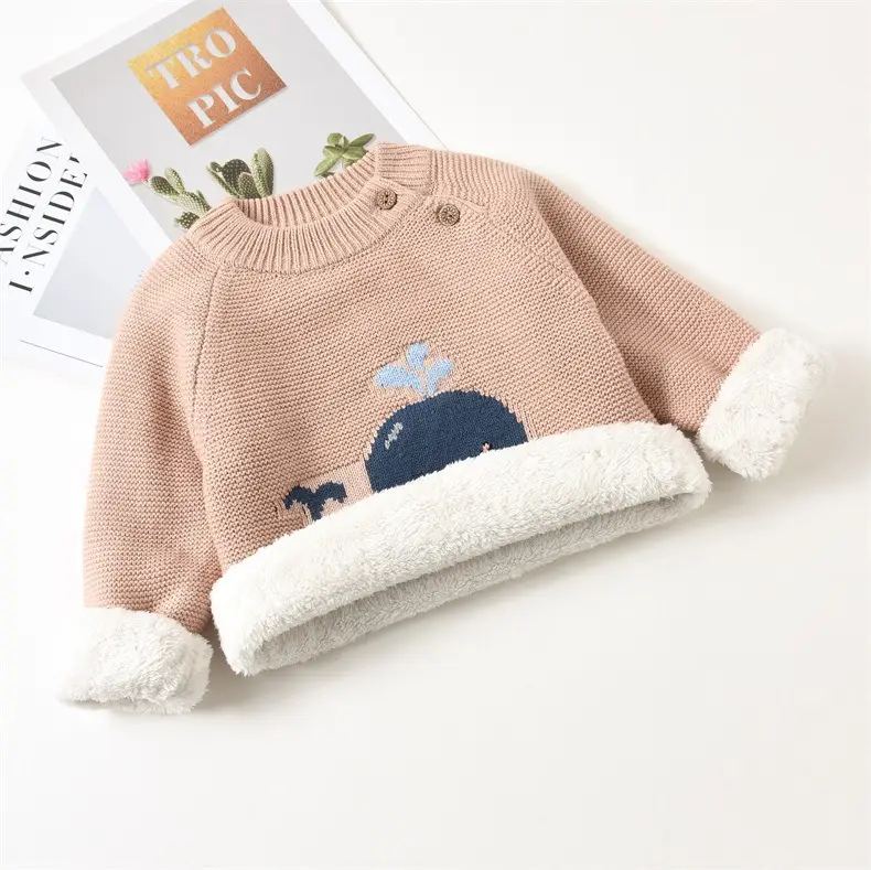 Boys' Yellow Whale Knit Sweater for Small Kids - Image 5