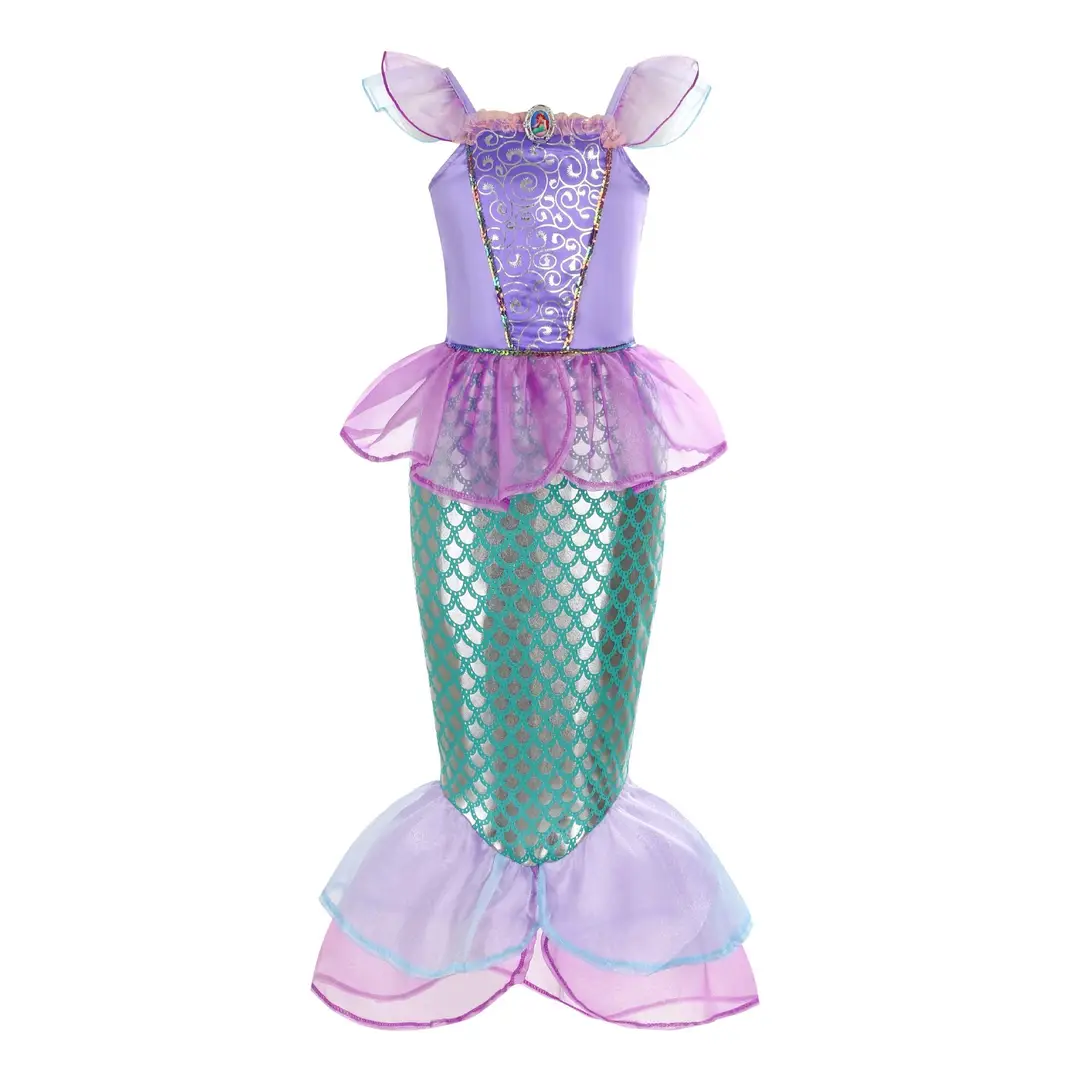 Halloween New Mermaid Birthday Dress for Big Girls, Stylish Princess Dress for Girls, Birthday Performance Costume