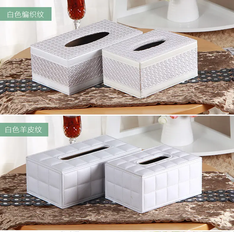 Coffee Color Leather Tissue Box 25x13cm — feature 16