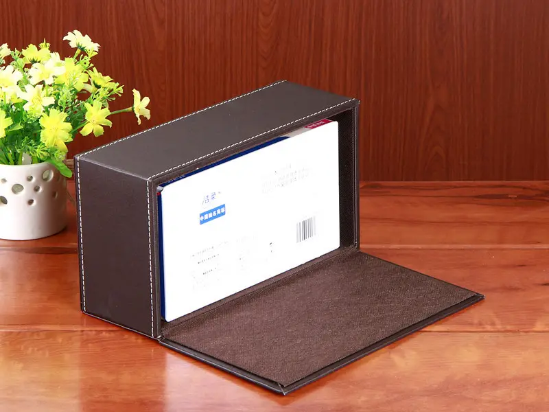 Coffee Color Leather Tissue Box 25x13cm — feature 6