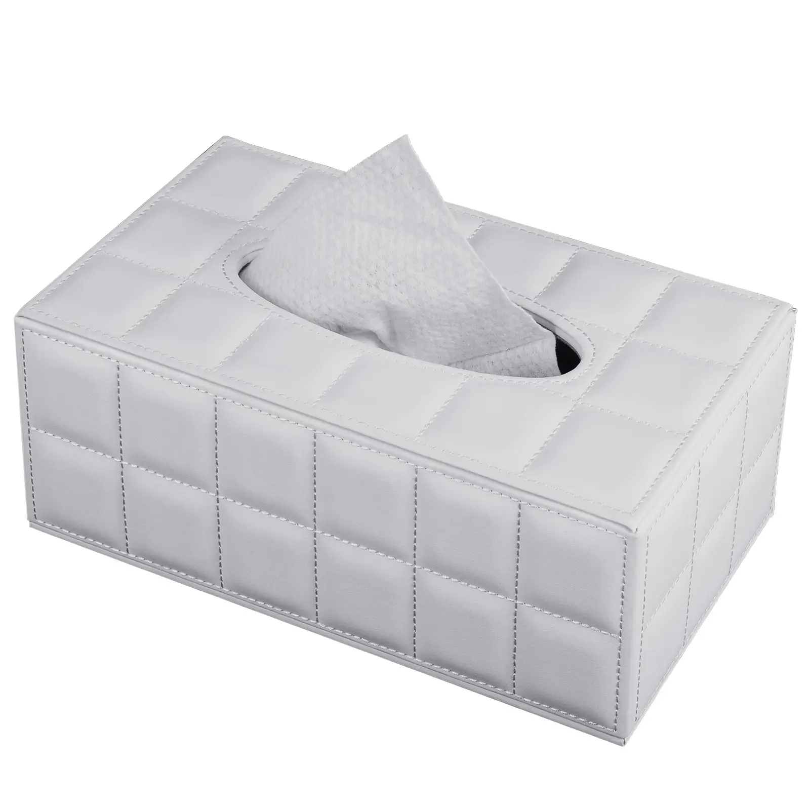 Coffee Color Leather Tissue Box 25x13cm - Image 7