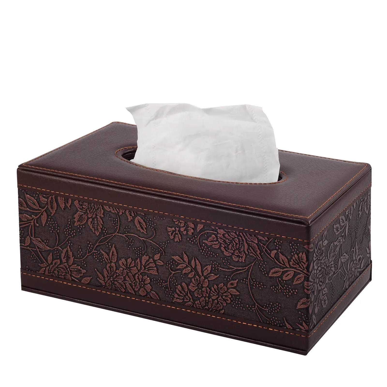 Coffee Color Leather Tissue Box 25x13cm - Image 8