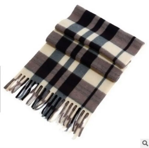 Men & Women Velvet Shawl Scarf Red Plaid Black White - Image 3