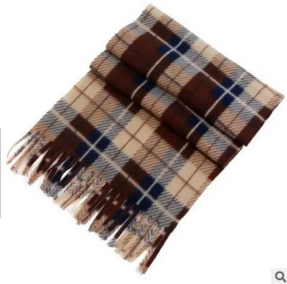 Men & Women Velvet Shawl Scarf Red Plaid Black White - Image 5