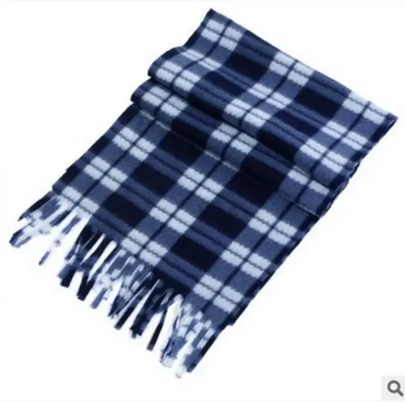 Men & Women Velvet Shawl Scarf Red Plaid Black White - Image 8