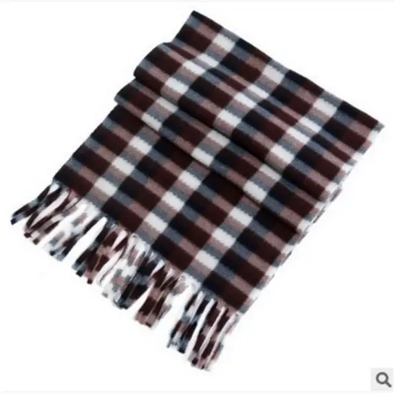 Men & Women Velvet Shawl Scarf Red Plaid Black White - Image 9