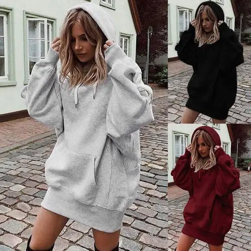 2019 Women's Black Turtleneck Hooded Sweater Set