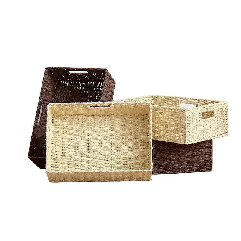 Straw Woven Storage Basket 35x25x18.5cm - Image 35