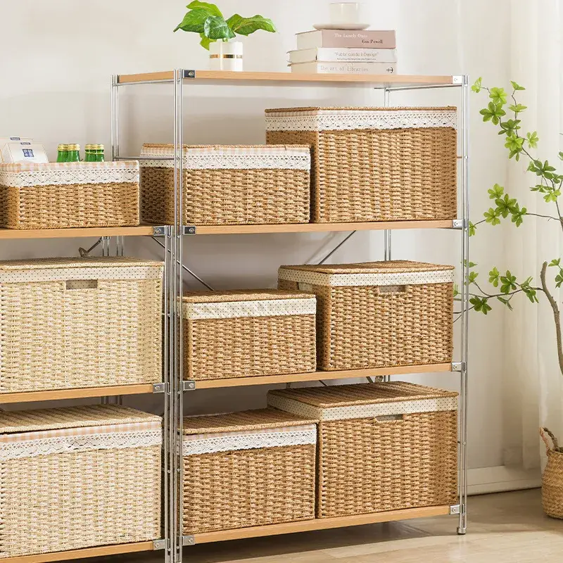 Straw Woven Storage Basket 35x25x18.5cm — feature 7
