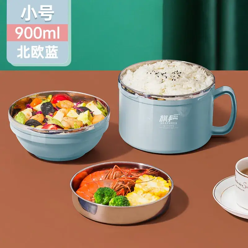 304 Stainless Steel Lunch Box Double Insulation Pink - Image 2