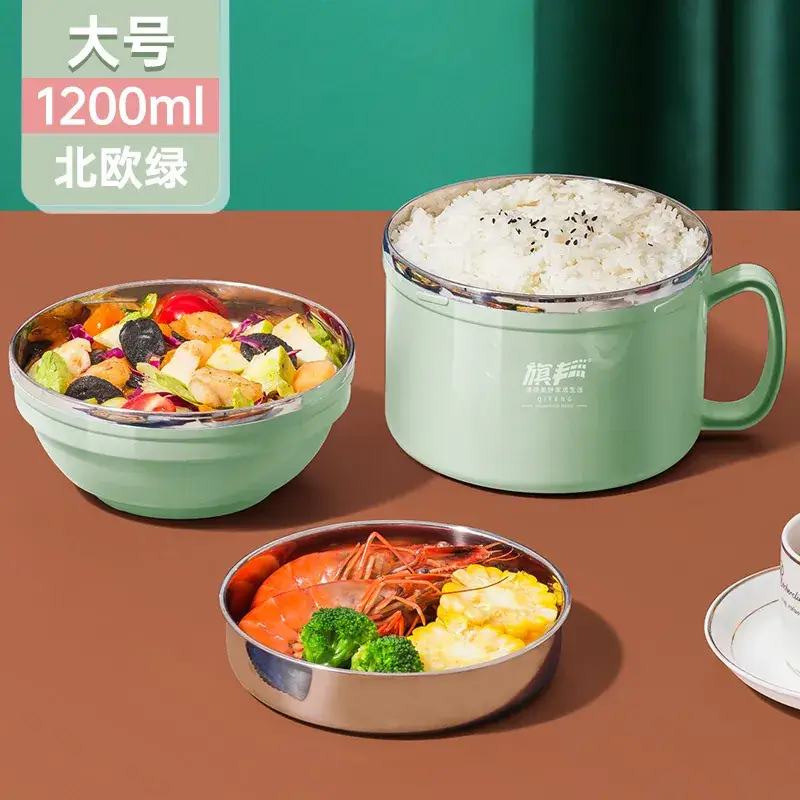 304 Stainless Steel Lunch Box Double Insulation Pink - Image 4