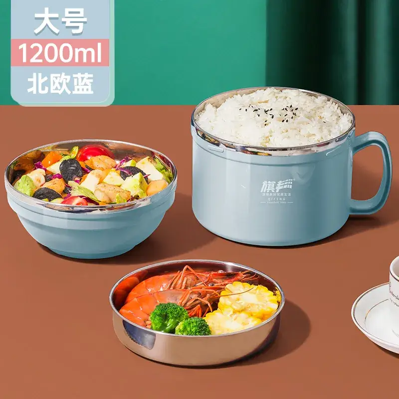 304 Stainless Steel Lunch Box Double Insulation Pink - Image 5