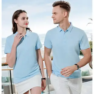 Blue Korean Style Men's Polo Shirt Small — feature 7