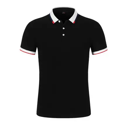 Blue Korean Style Men's Polo Shirt Small - Image 4