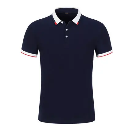 Blue Korean Style Men's Polo Shirt Small - Image 8